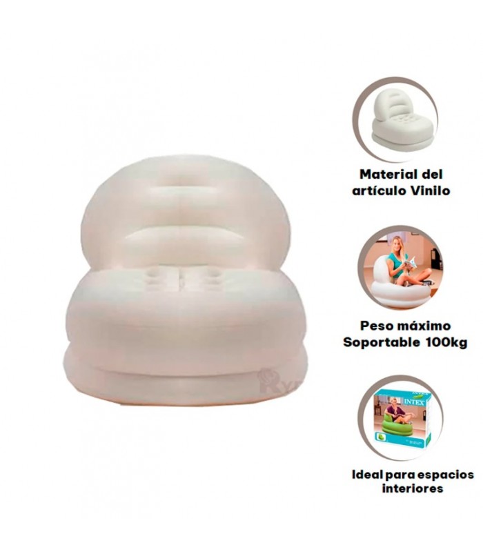 SOFÁ SILLA INFLABLE MODERNO BLANCO