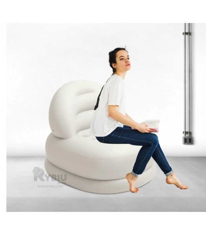 SOFÁ SILLA INFLABLE MODERNO BLANCO