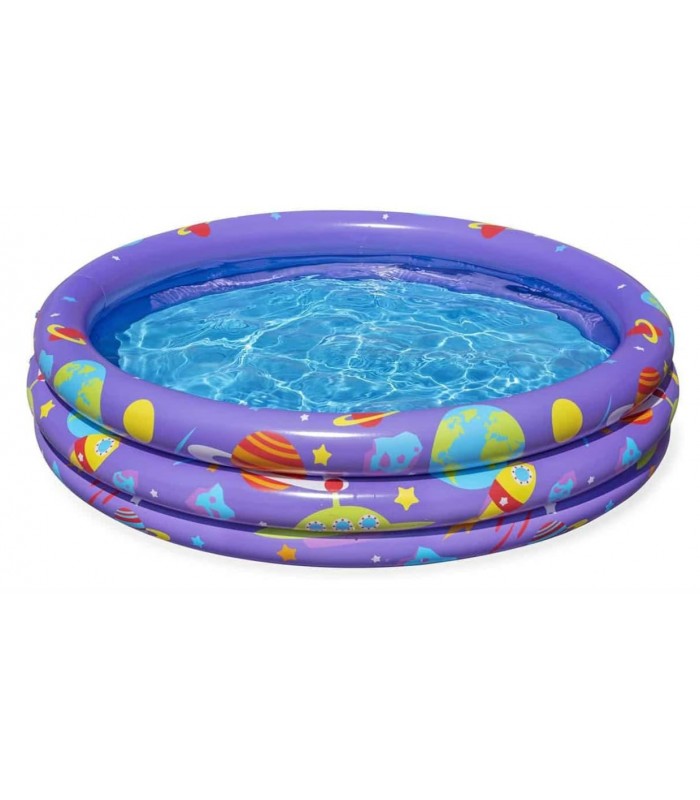 PISCINA INFLABLE BESTWAY SORPRESA INTERGALACTICA INCLUYE 50 PELOTAS MULTICOLOR 25 X 102 CM