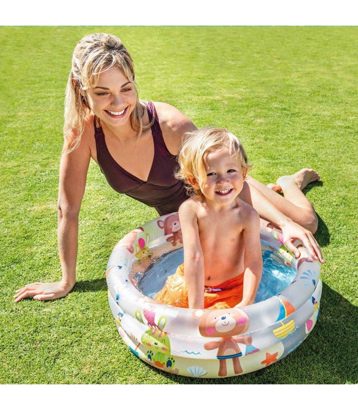 INTEX - Piscina para bebé 3 anillos Ositos