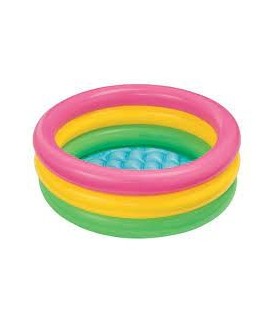 Intex - Piscina inflable 3 aros con base inflable Multicolor