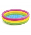 Intex  - Piscina inflable 3 aros con base inflable Multicolor