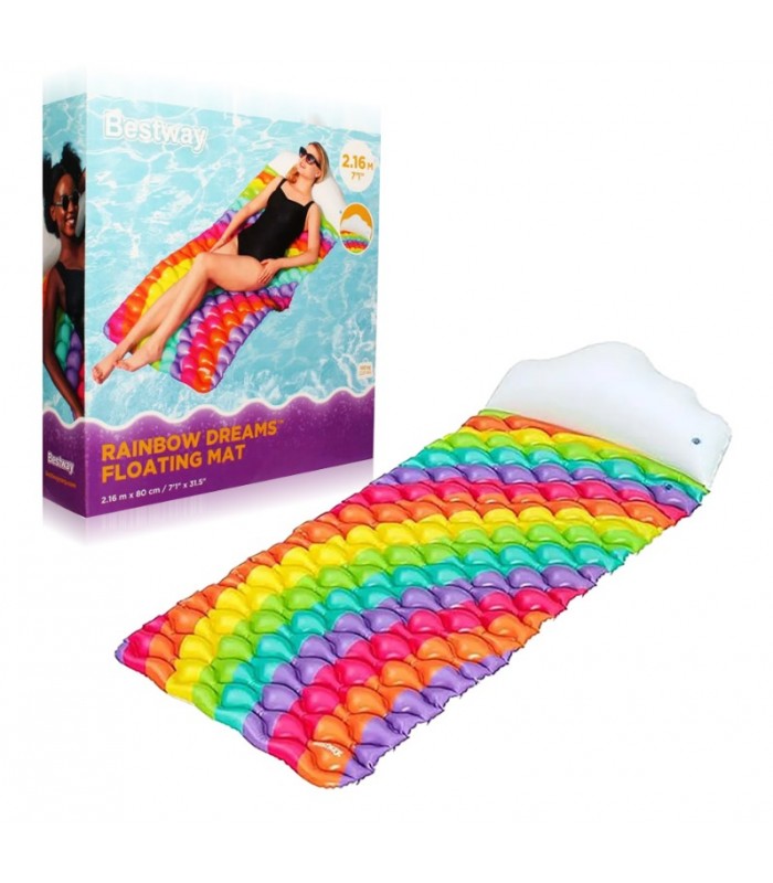 COLCHONETA FLOTANTE RAINBOW DREAMS BESTWAY