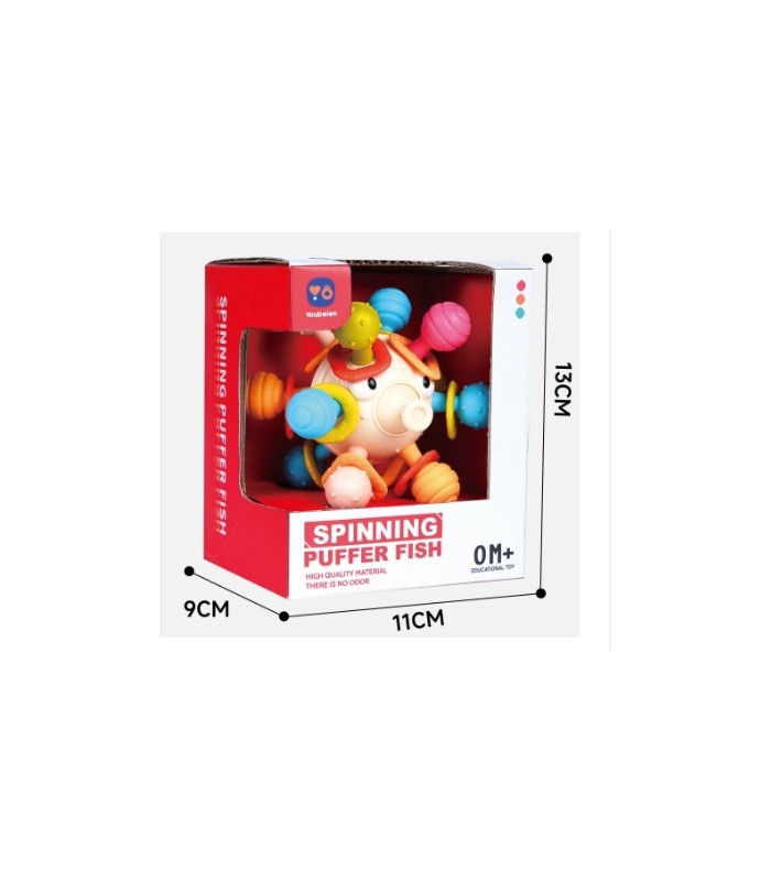 Diversión sensorial para bebés: Pez globo giratorio