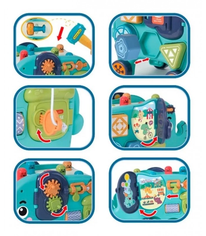 Elefante divertido, educativo e interactivo