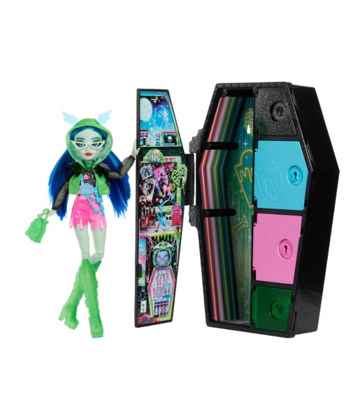 MUÑECA MONSTER HIGH GHOULIA SKULLTIMATES SECRETS SUSTOS NEÓNS TERRORÍFICO