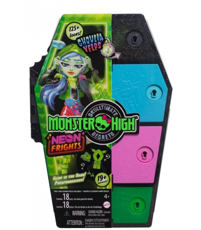 MUÑECA MONSTER HIGH GHOULIA SKULLTIMATES SECRETS SUSTOS NEÓNS TERRORÍFICO