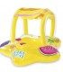 Flotador inflable amarillo con sombrilla