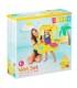 Flotador inflable amarillo con sombrilla