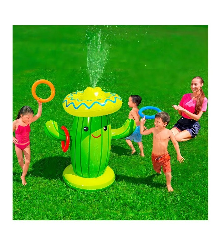Juego Cactus Inflable Rociador Lanza Agua Bestway