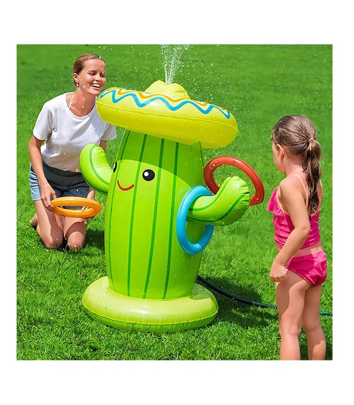 Juego Cactus Inflable Rociador Lanza Agua Bestway