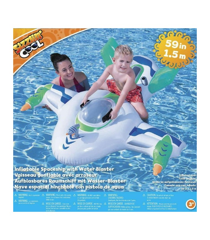 Flotador inflable con forma de nave espacial