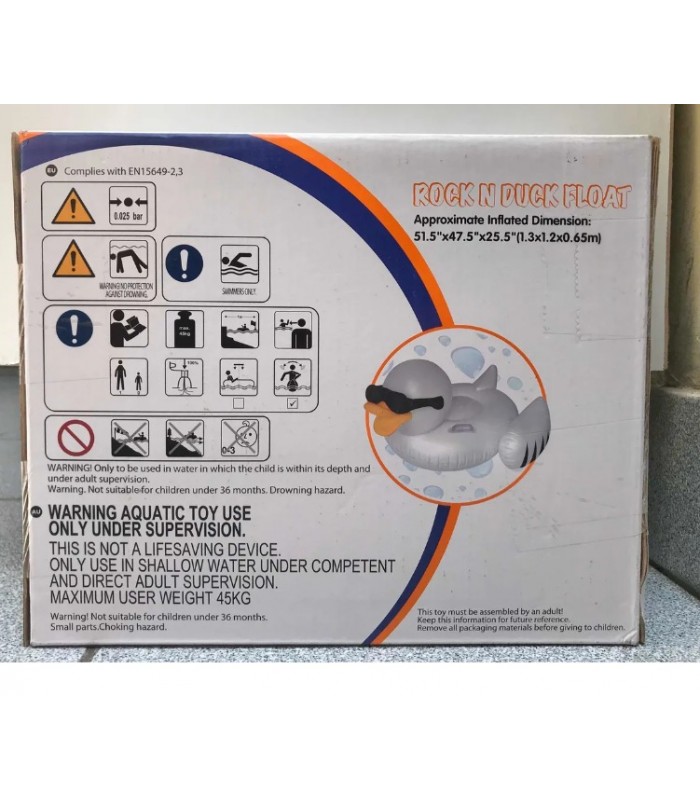 Flotador Rock N Duck Para Piscina Bestway