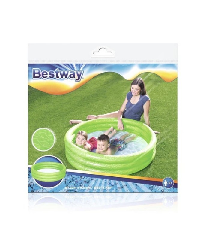 Pileta Inflable Redonda Tres Anillos ROJO