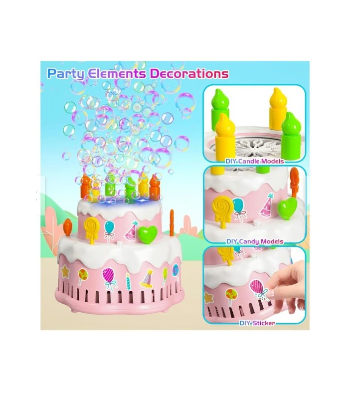 Juguete Torta de Burbujas Automática Happy birthday