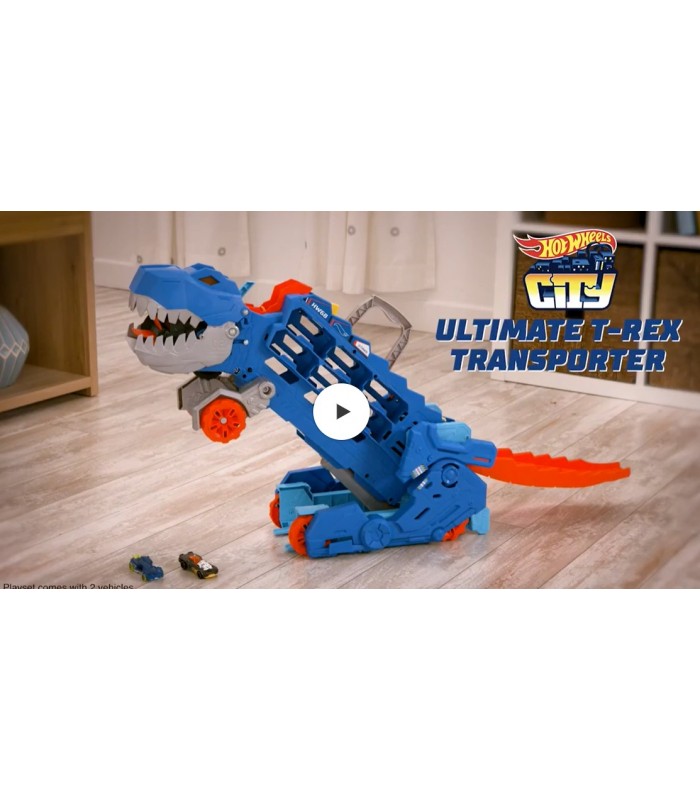 PISTA HOT WHEELS HNG50 JUGUETE SUPER REMOLQUE T-REX
