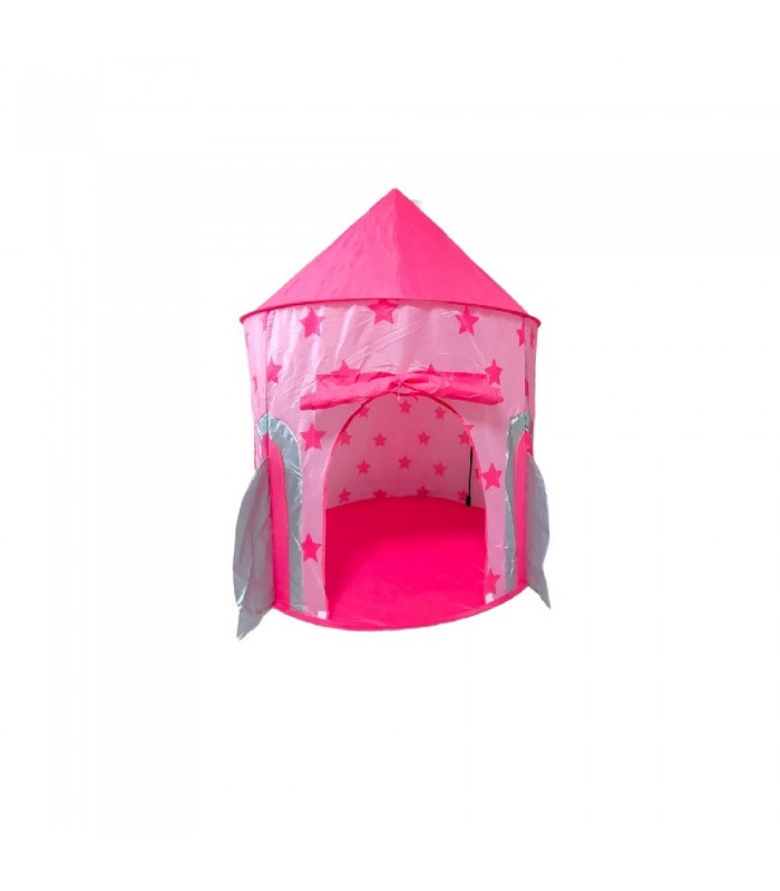 Divertitoys - Carpa Castillo Cohete Rosado Armable para Niñas
