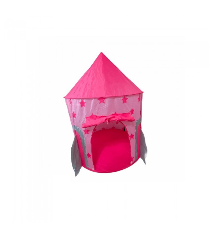 Divertitoys - Carpa Castillo Cohete Rosado Armable para Niñas