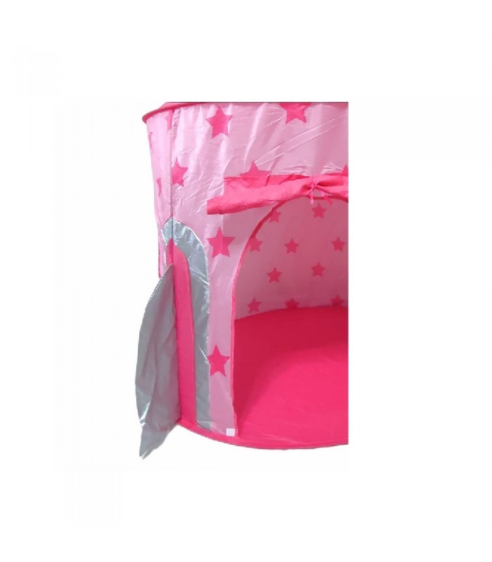 Divertitoys - Carpa Castillo Cohete Rosado Armable para Niñas