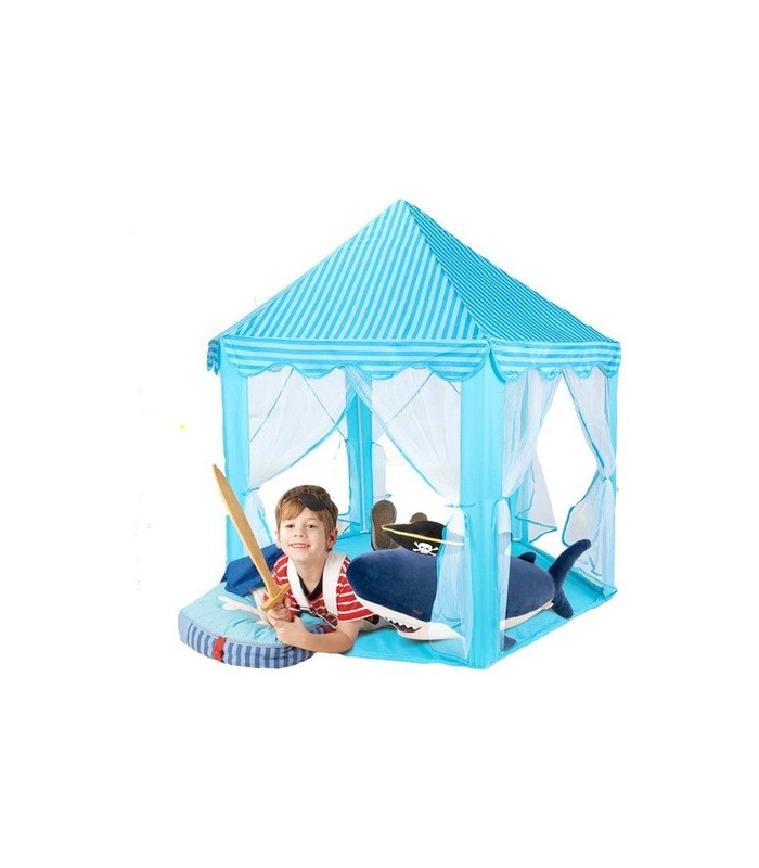 Carpa Castillo armable modelo Princesa tul - Turquesa