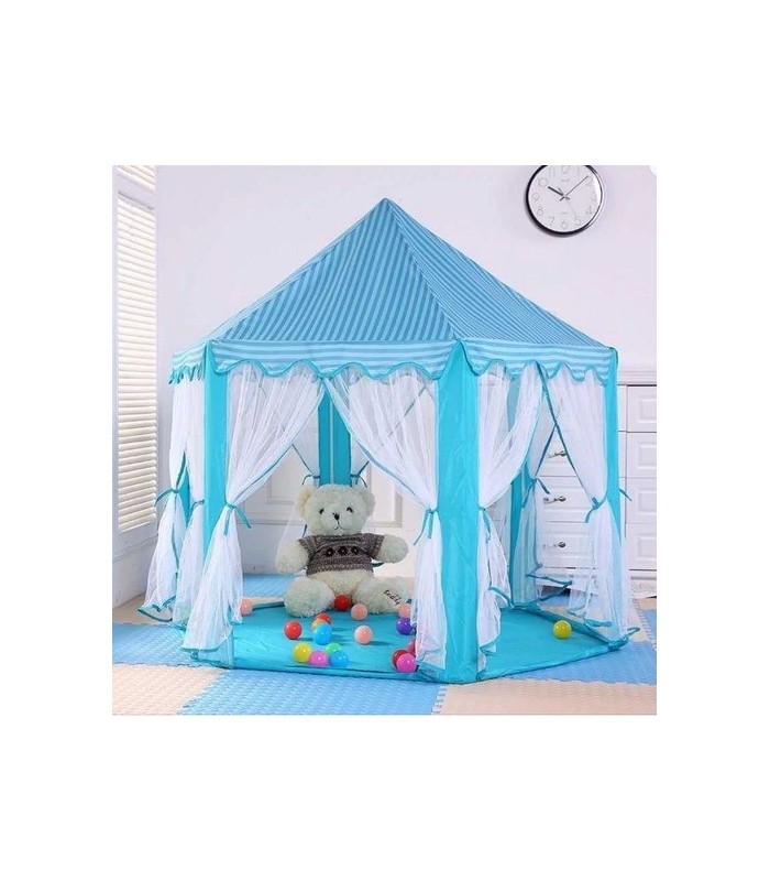 Carpa Castillo armable modelo Princesa tul - Turquesa