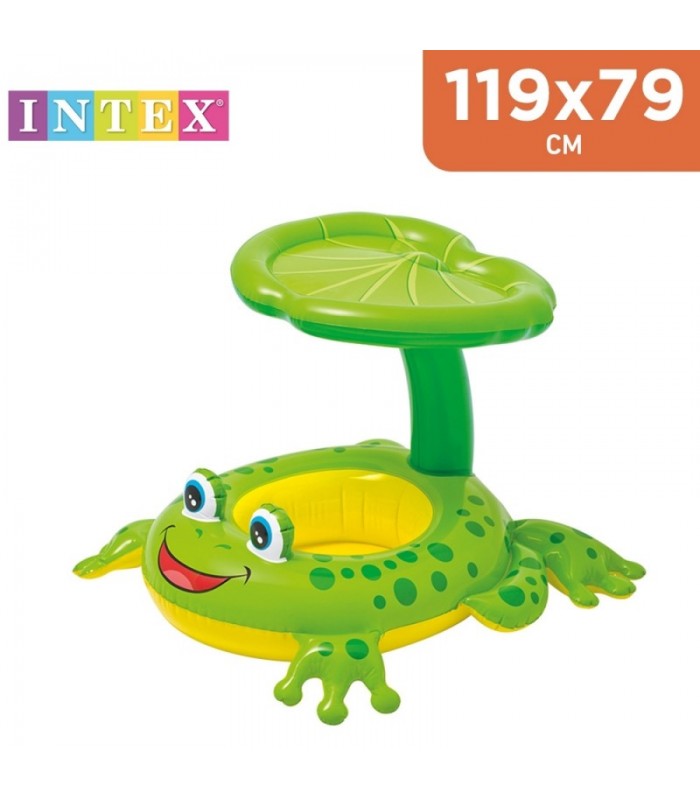 Flotador Para Bebe Con Techo - Rana -Intex