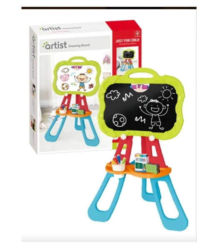 Pizarra De Dibujo Magnético + Borrador Y Lápices -reversible