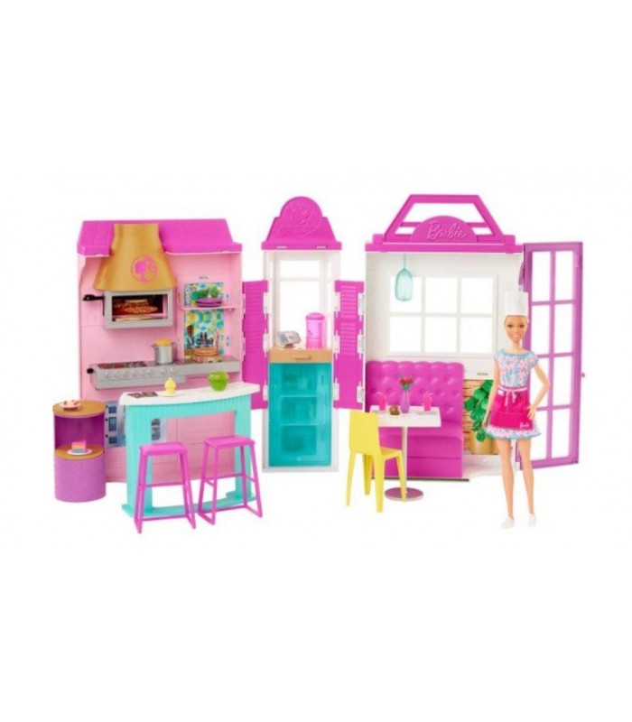 Set Barbie Restaurante Con Muñeca