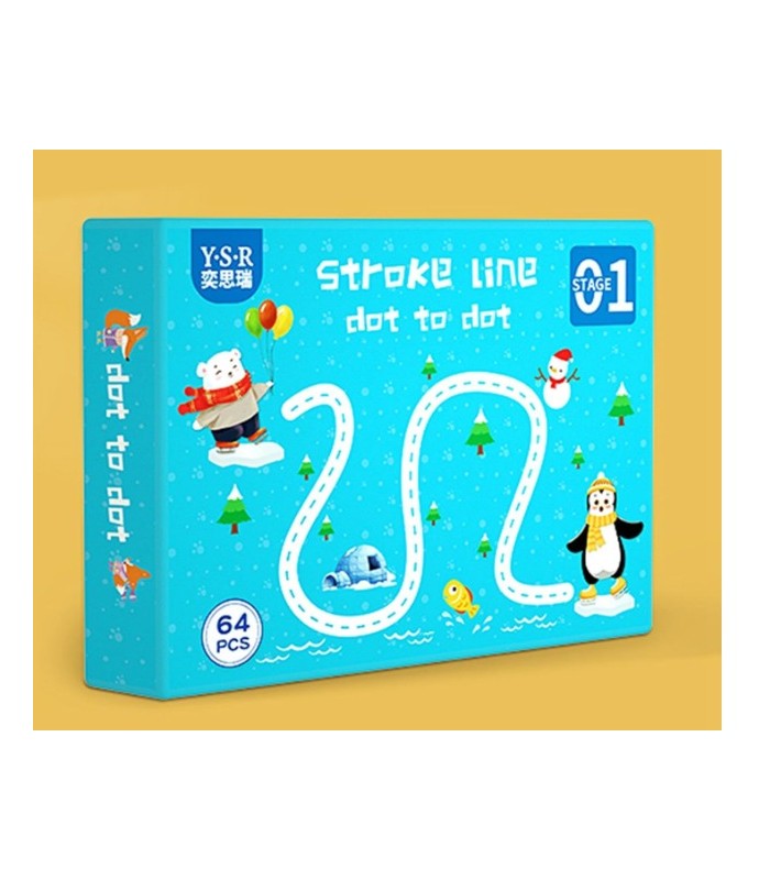 libro de práctica de dibujo y escritura de punto a punto, 64 pcs