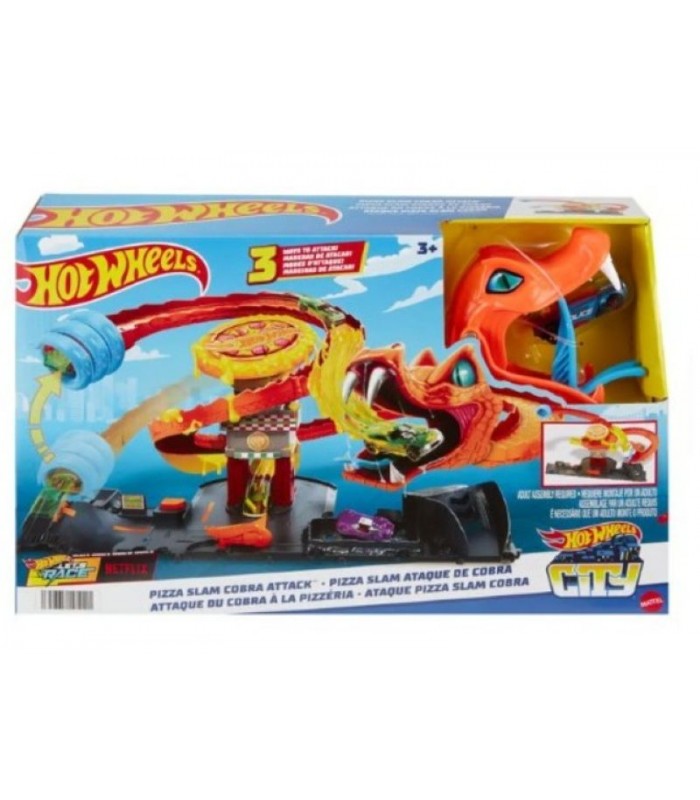 PISTA HOT WHEELS HTN81 JUGUETE ATAQUE COBRA VS PIZZERIA