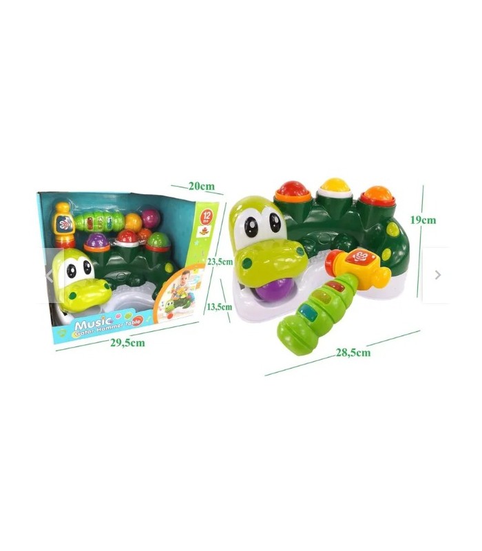 Juego De Estimulación Didáctico Cocodrilo Luz música Bebé