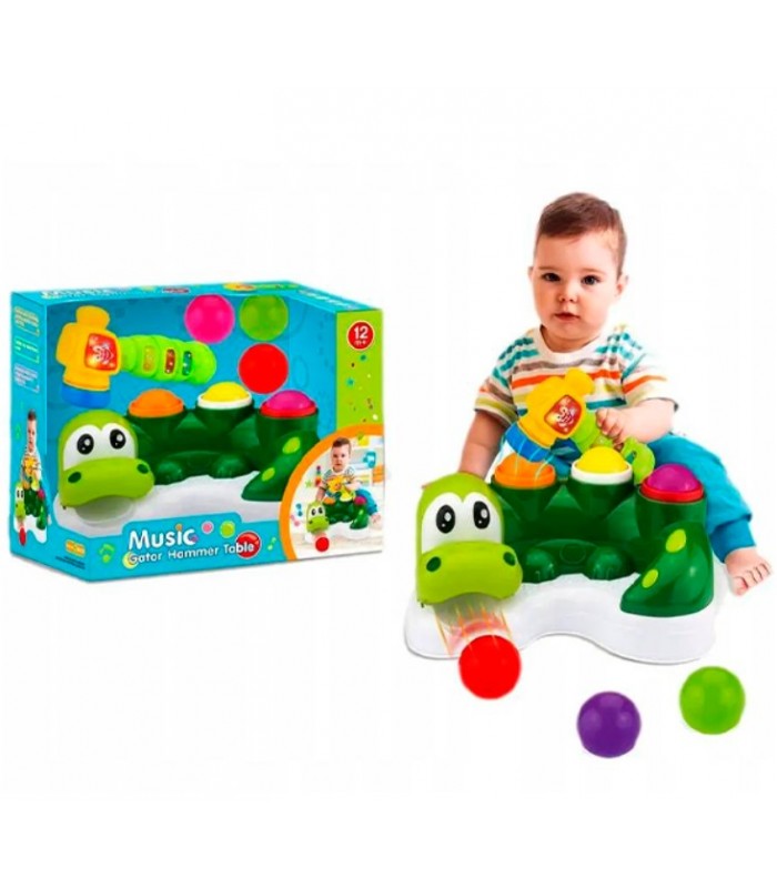 Juego De Estimulación Didáctico Cocodrilo Luz música Bebé