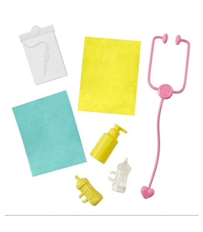 Barbie Set De Pediatra Rubia Con Gemelos