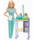 Barbie Set De Pediatra Rubia Con Gemelos