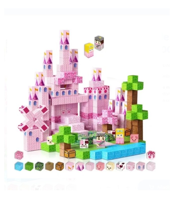 Juego STEM de Cubos Magneticos 100 pcs Pink