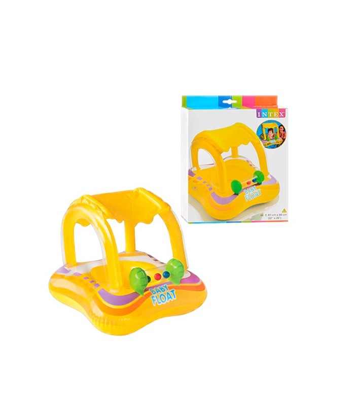 Intex- flotador con techo para bebés