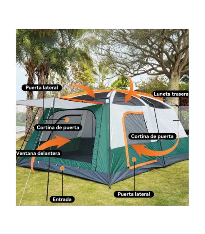 Carpa Camping Familiar 5-8 Personas Everbest