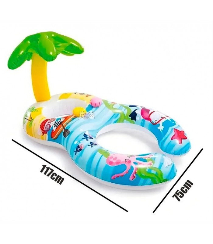 Flotador Intex Para Bebé Y Adulto Techo Palmera