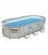 Piscina estructural ovalada Bestway 56716 con capacidad de 13430 litros de 5.49m de largo x 2.74m de ancho x 1.22m de alto