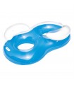 Flotador de piscina con doble anillo celeste - BESTWAY