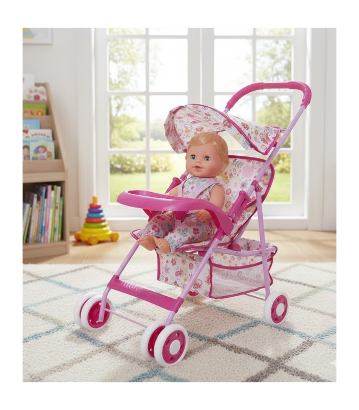 Coche Comedero Muñeca Paseo Plegable Diseño Niñas
