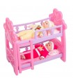 Camarote Para 2 Muñecas con Escalera de Niñas Rosado