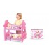Camarote Para 2 Muñecas con Escalera de Niñas Rosado