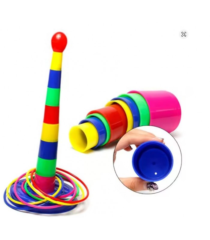 taza apilable creativa, anillo para lanzar