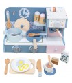 Juego de Cocina con Cafetera de Madera