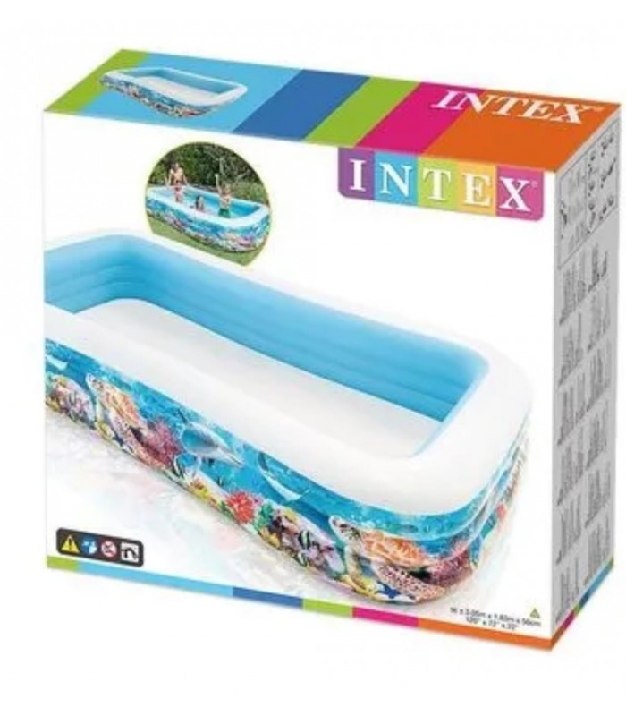 piscina inflable peces intex 305 cm x 183 cm x 56 cm.