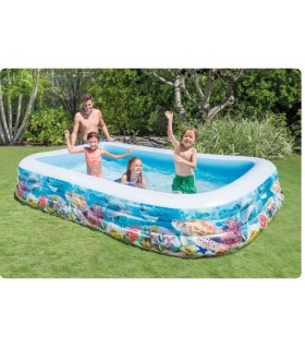 piscina inflable peces intex 305 cm x 183 cm x 56 cm.