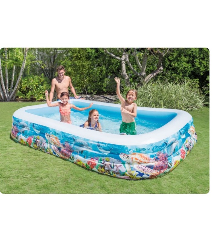 piscina inflable peces intex 305 cm x 183 cm x 56 cm.