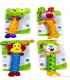 PACK X 4 Sonajas Peluche Animales Tela Estimulación Bebés