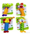 PACK X 4 Sonajas Peluche Animales Tela Estimulación Bebés
